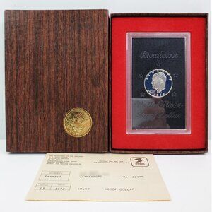Eisenhower 1972 Silver Dollar Coin U.S. Mint Proof Presidential COA OGP